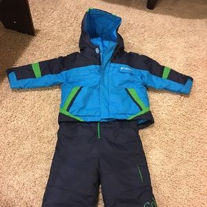 Columbia snow suit & jacket. 18m